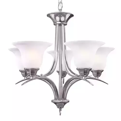 Volume Lighting Trinidad 5-Light Brushed Nickel Chandelier 3D model