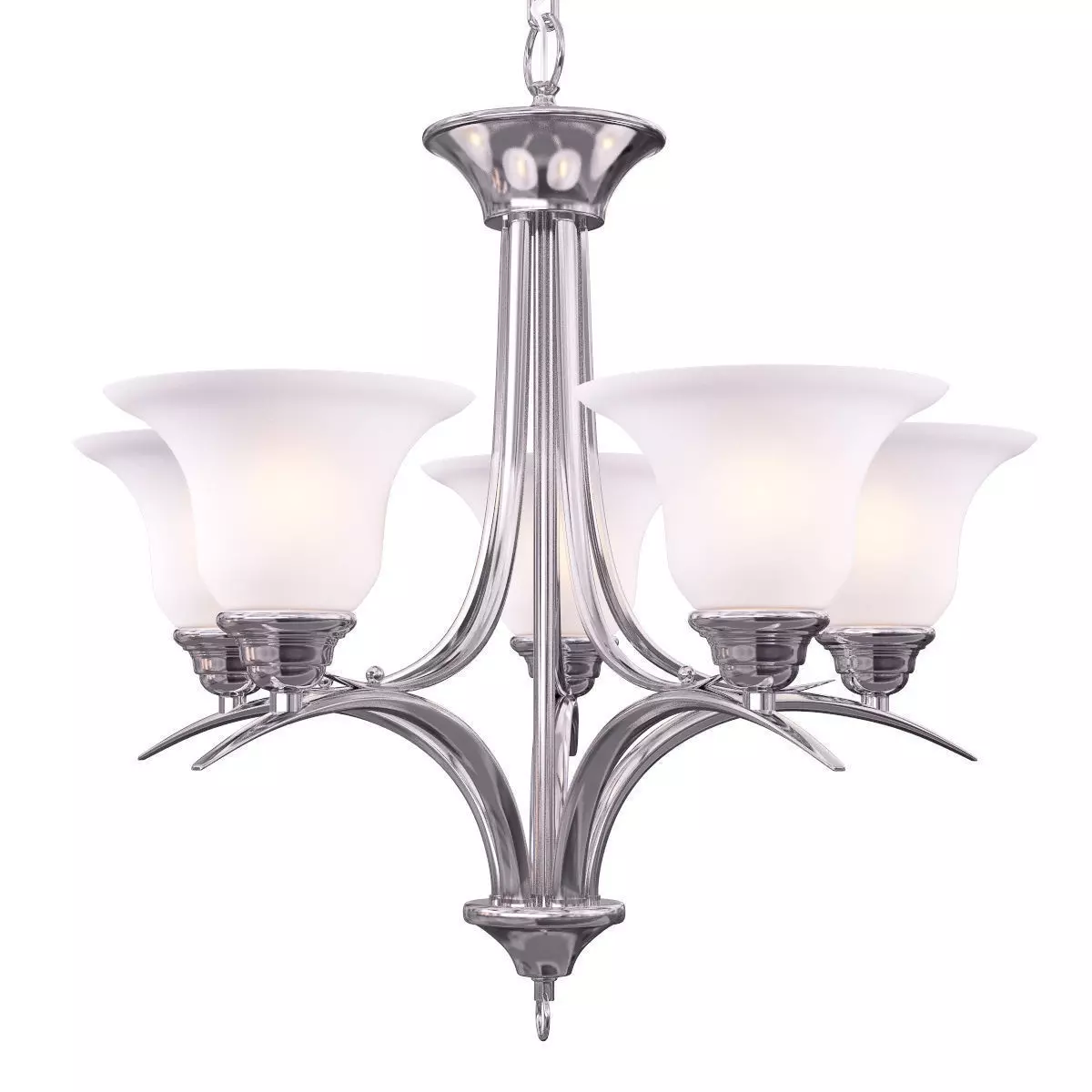 Volume Lighting Trinidad 5-Light Brushed Nickel Chandelier 3D model_0