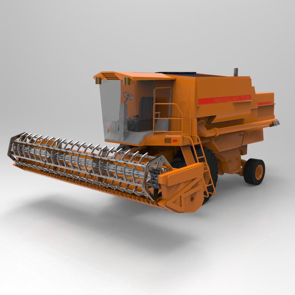 Combine Harvester 3D model_2