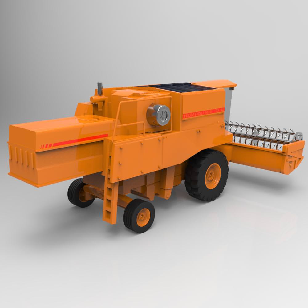 Combine Harvester 3D model_3