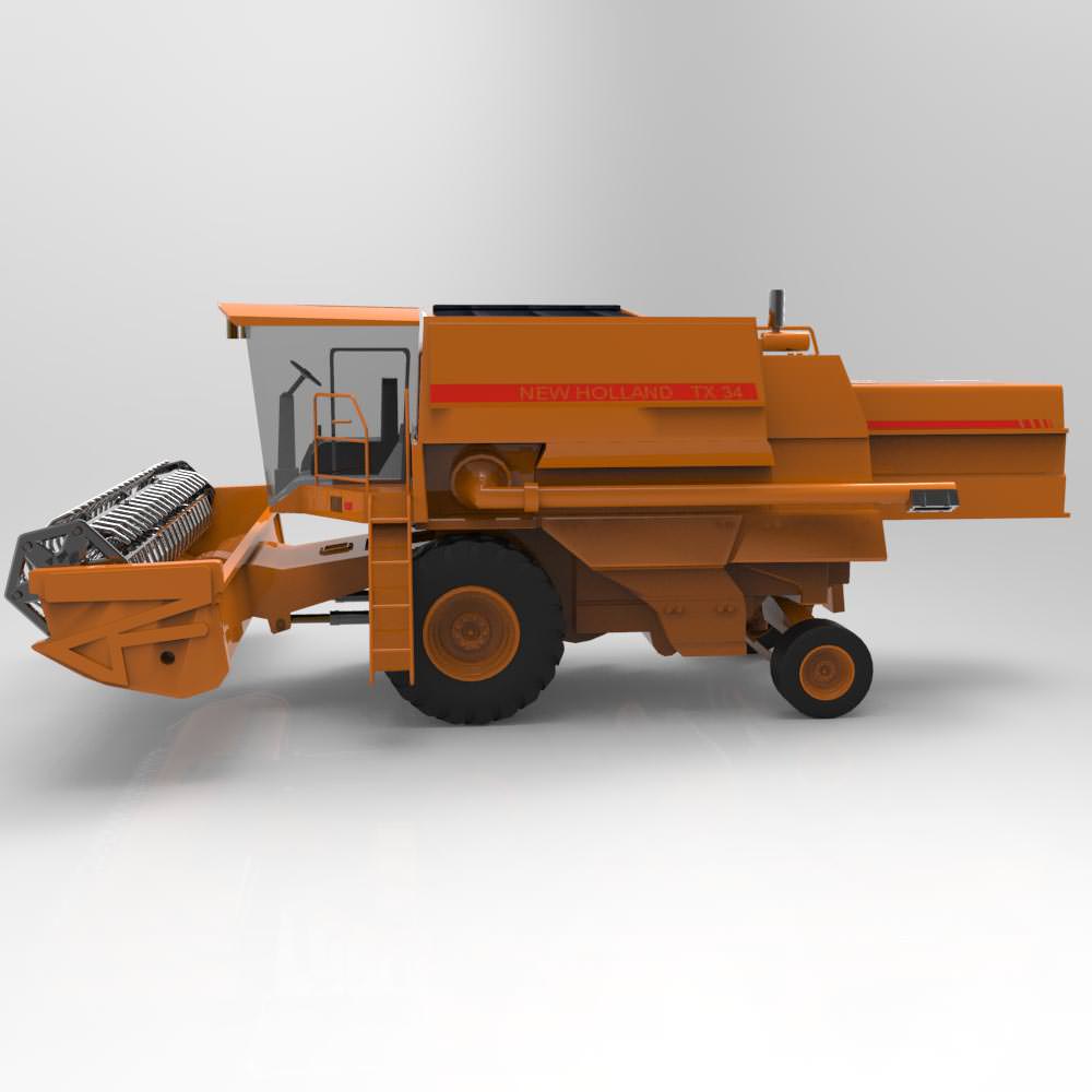 Combine Harvester 3D model_1