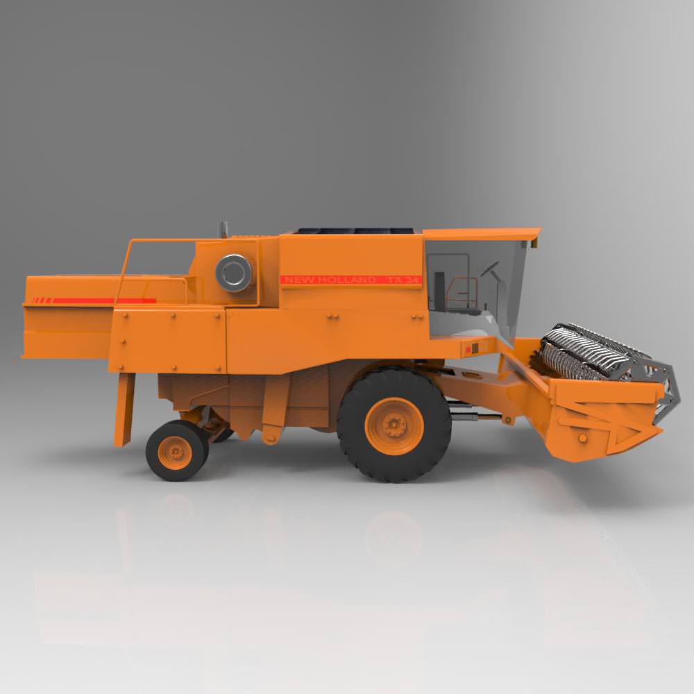 Combine Harvester 3D model_5