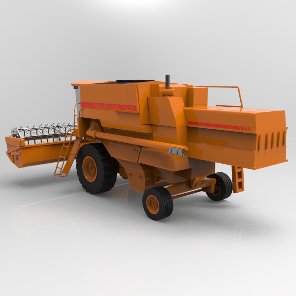 Combine Harvester 3D model_4