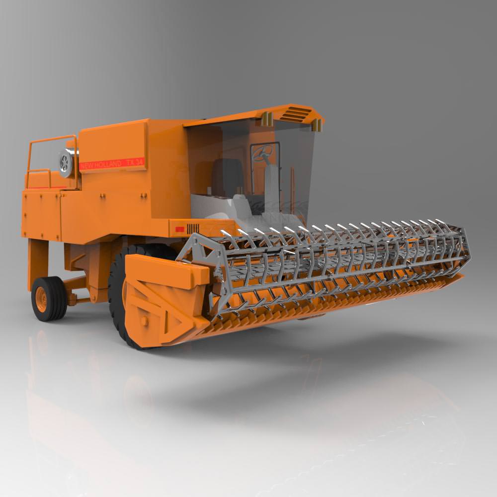 Combine Harvester 3D model_6