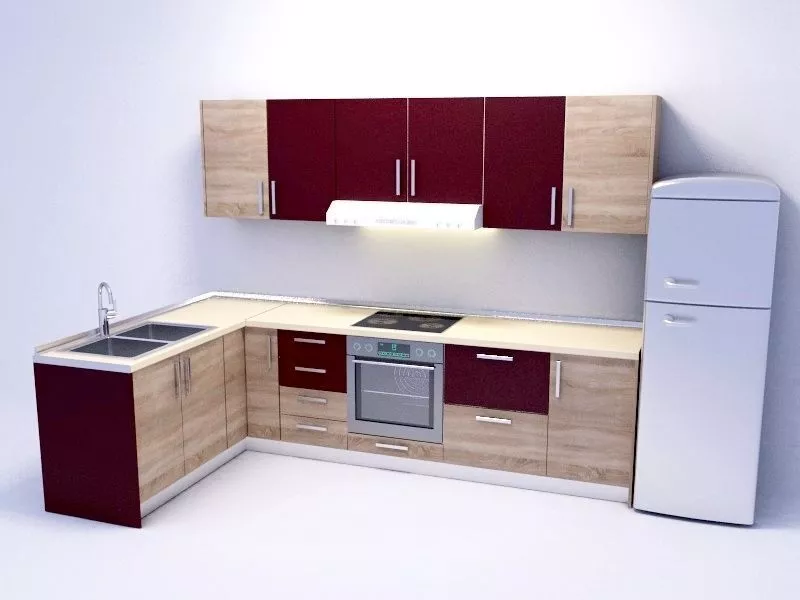 LAMINATE KITCHEN CUPBOARDS Free 3D model