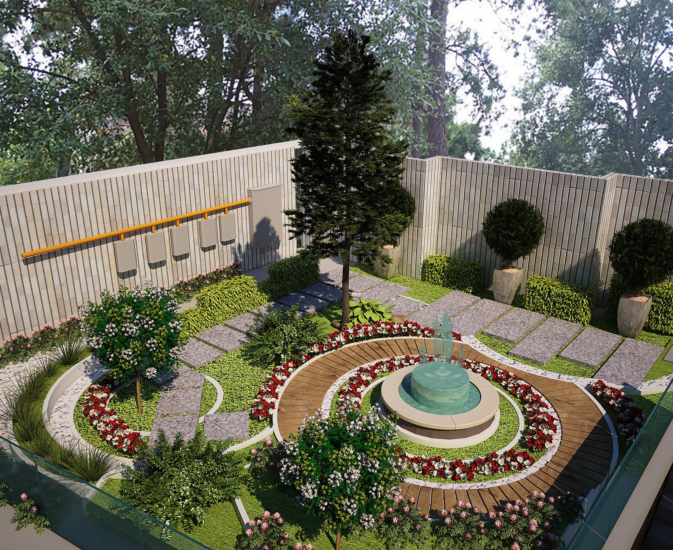 Garden landscape 3d model  3D model_2