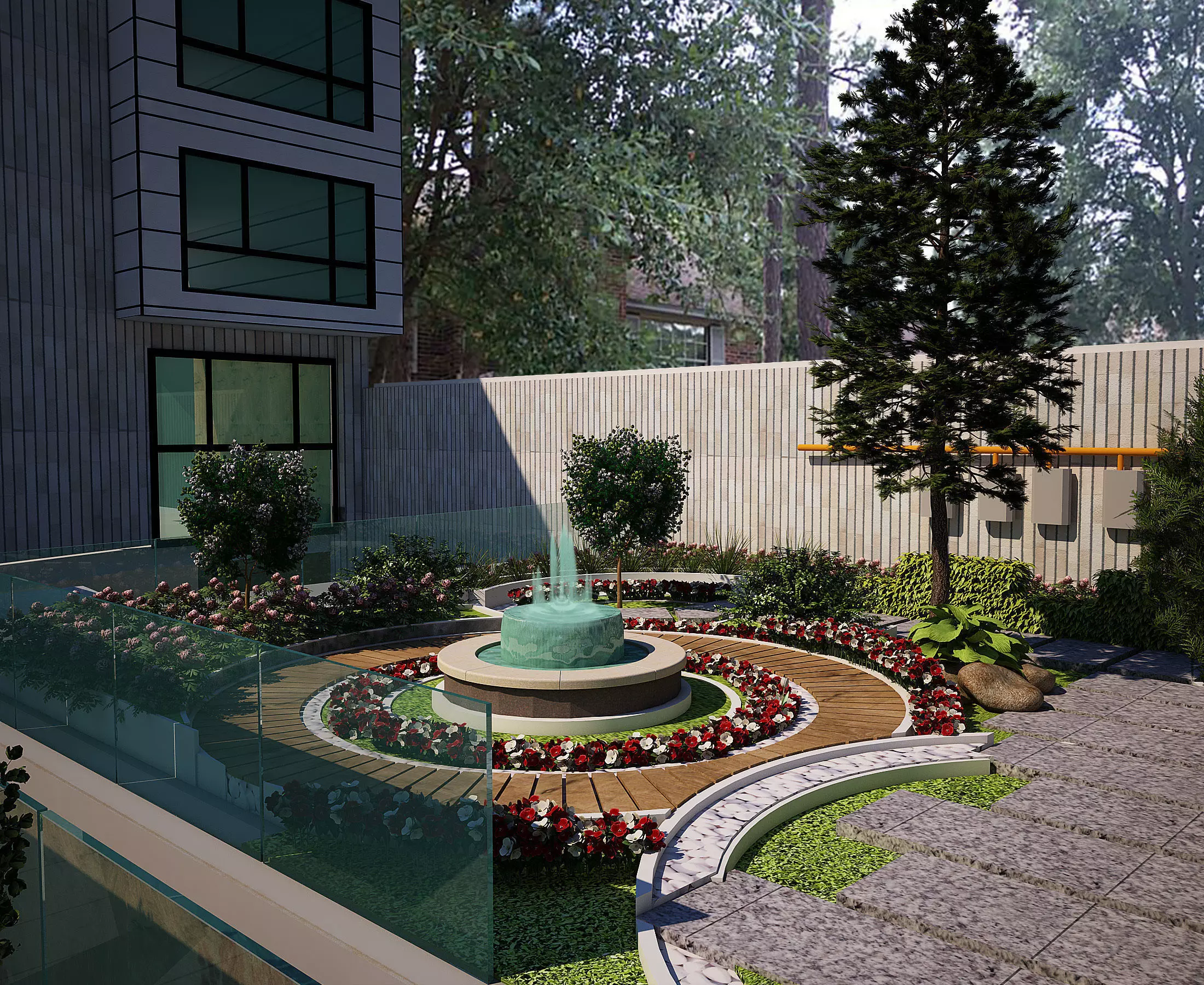 Garden landscape 3d model  3D model_0