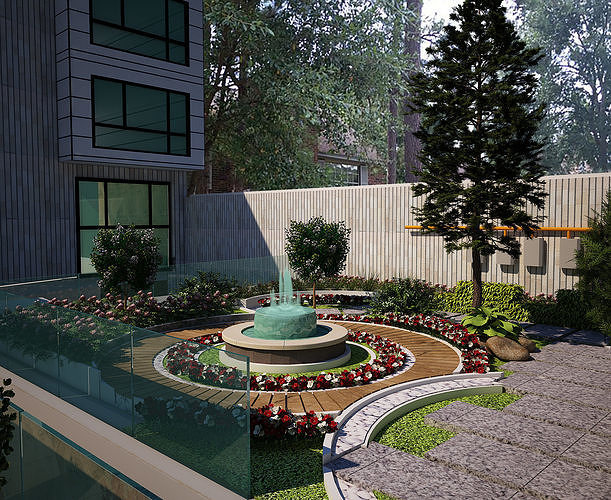 Garden landscape 3d model  3D model