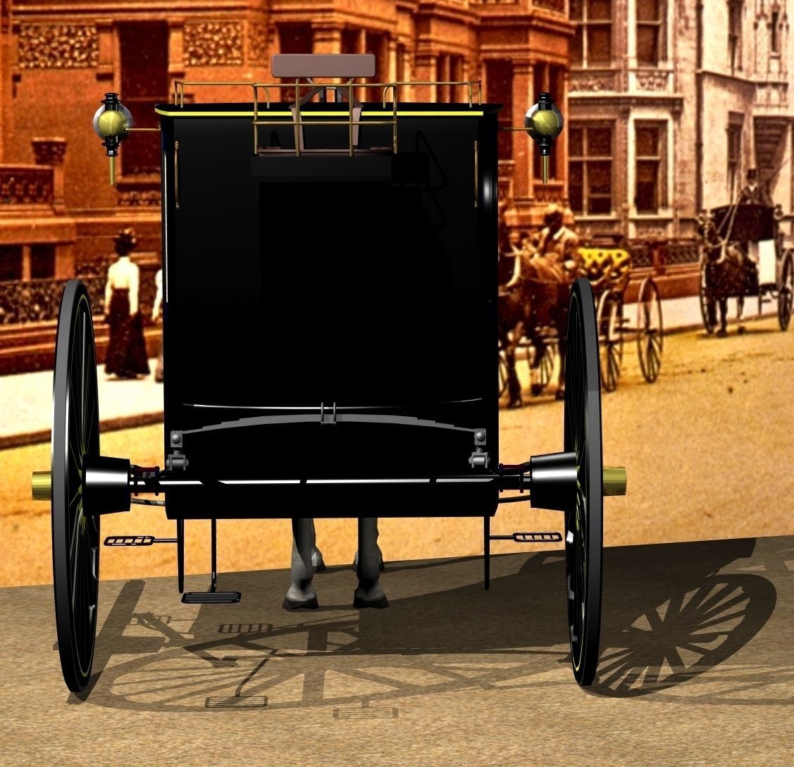 Hansom cab 1886 3D model_6