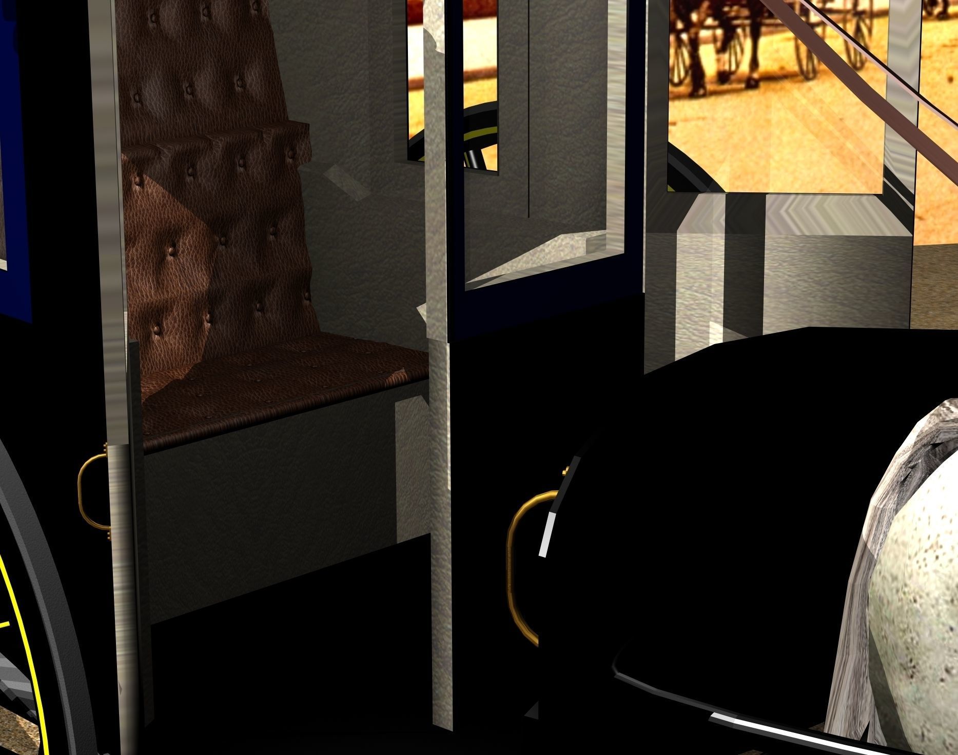 Hansom cab 1886 3D model_2