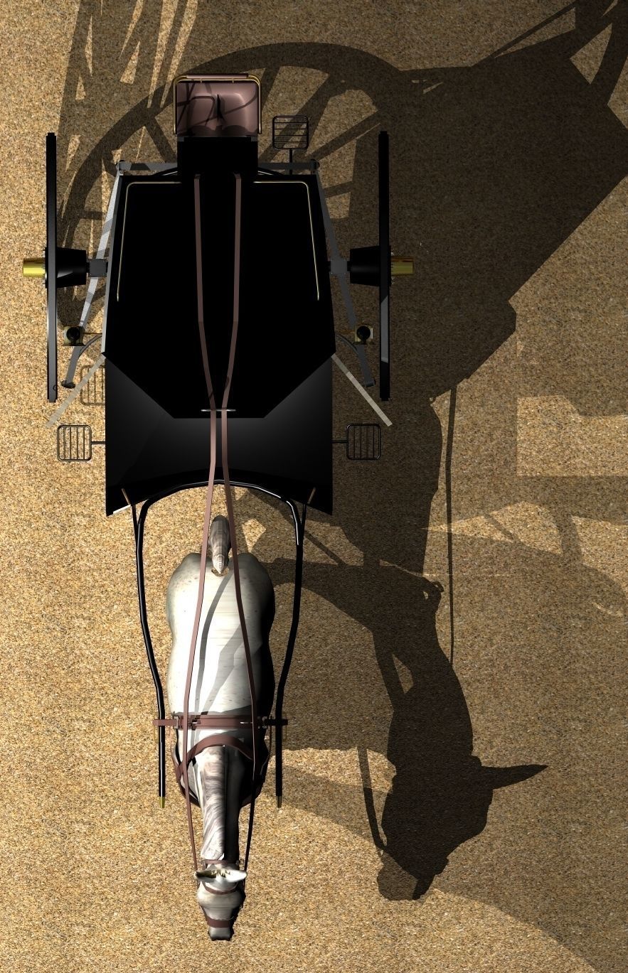 Hansom cab 1886 3D model_3