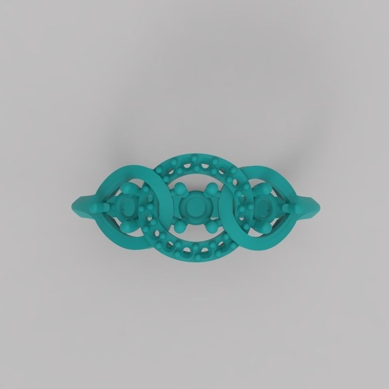 Women Diamond ring design 3dm stl 3D print model 3D print model_11