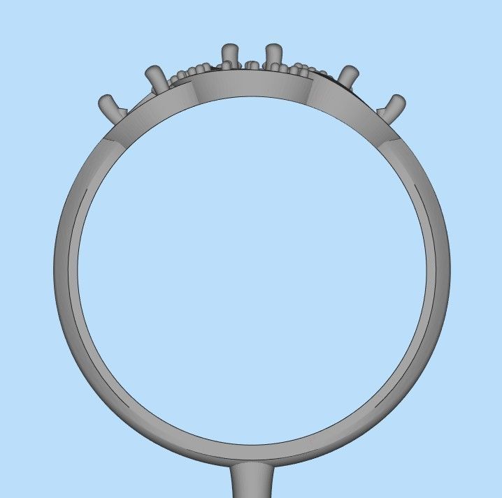 Women Diamond ring design 3dm stl 3D print model 3D print model_22