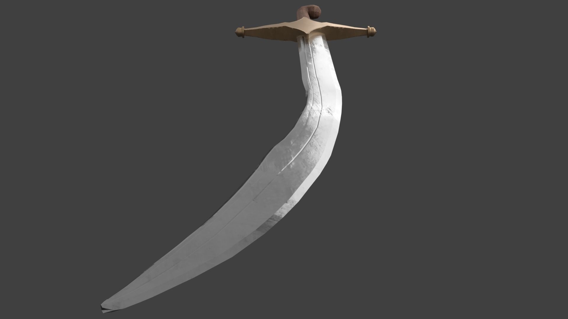 kilidsch sword low poly Low-poly 3D model_7