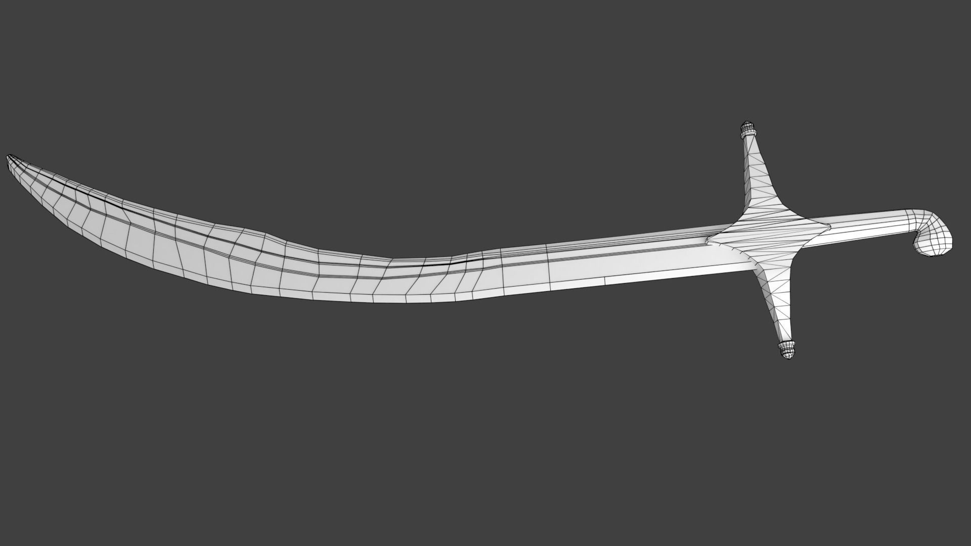 kilidsch sword low poly Low-poly 3D model_9