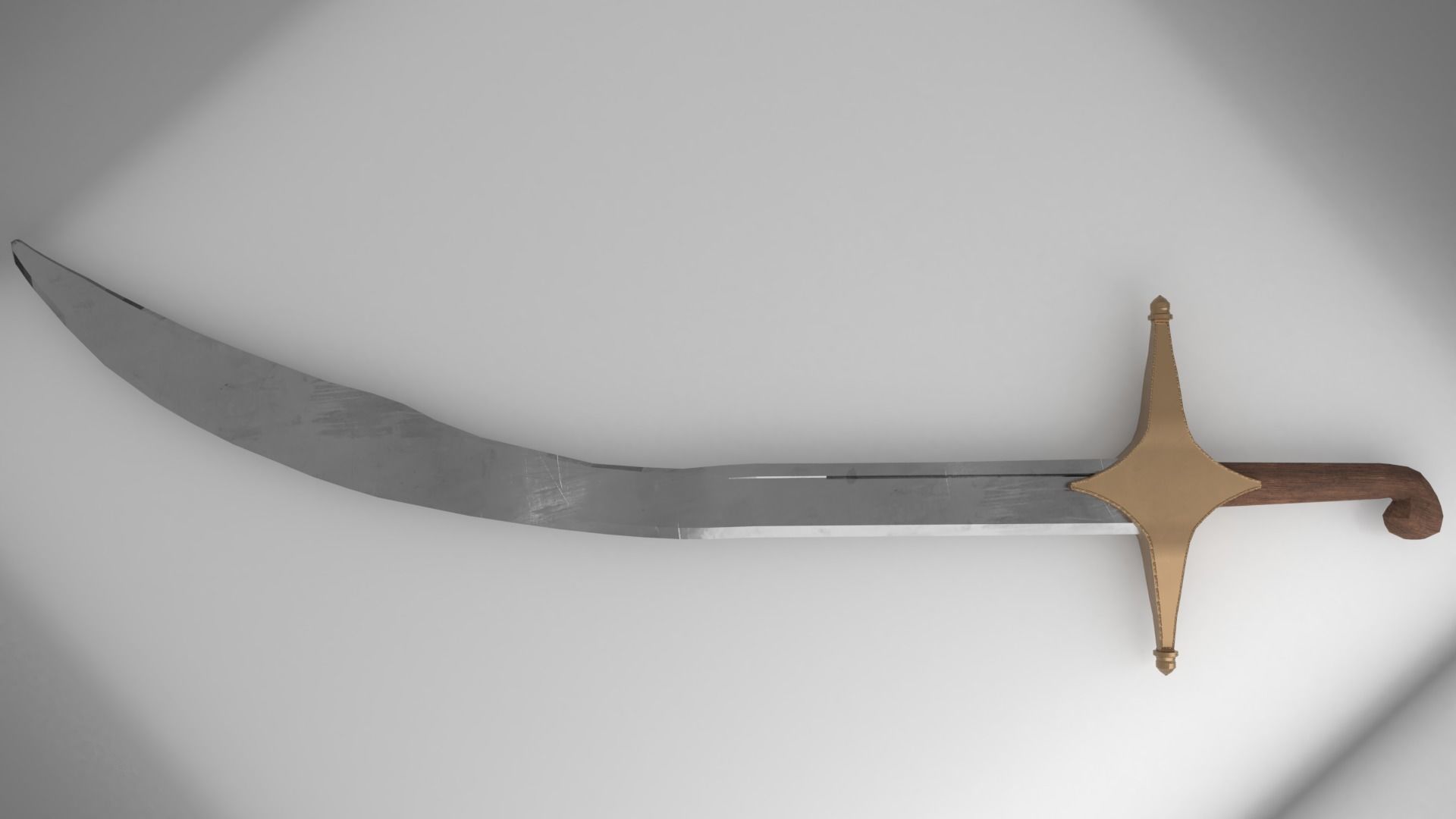 kilidsch sword low poly Low-poly 3D model_2