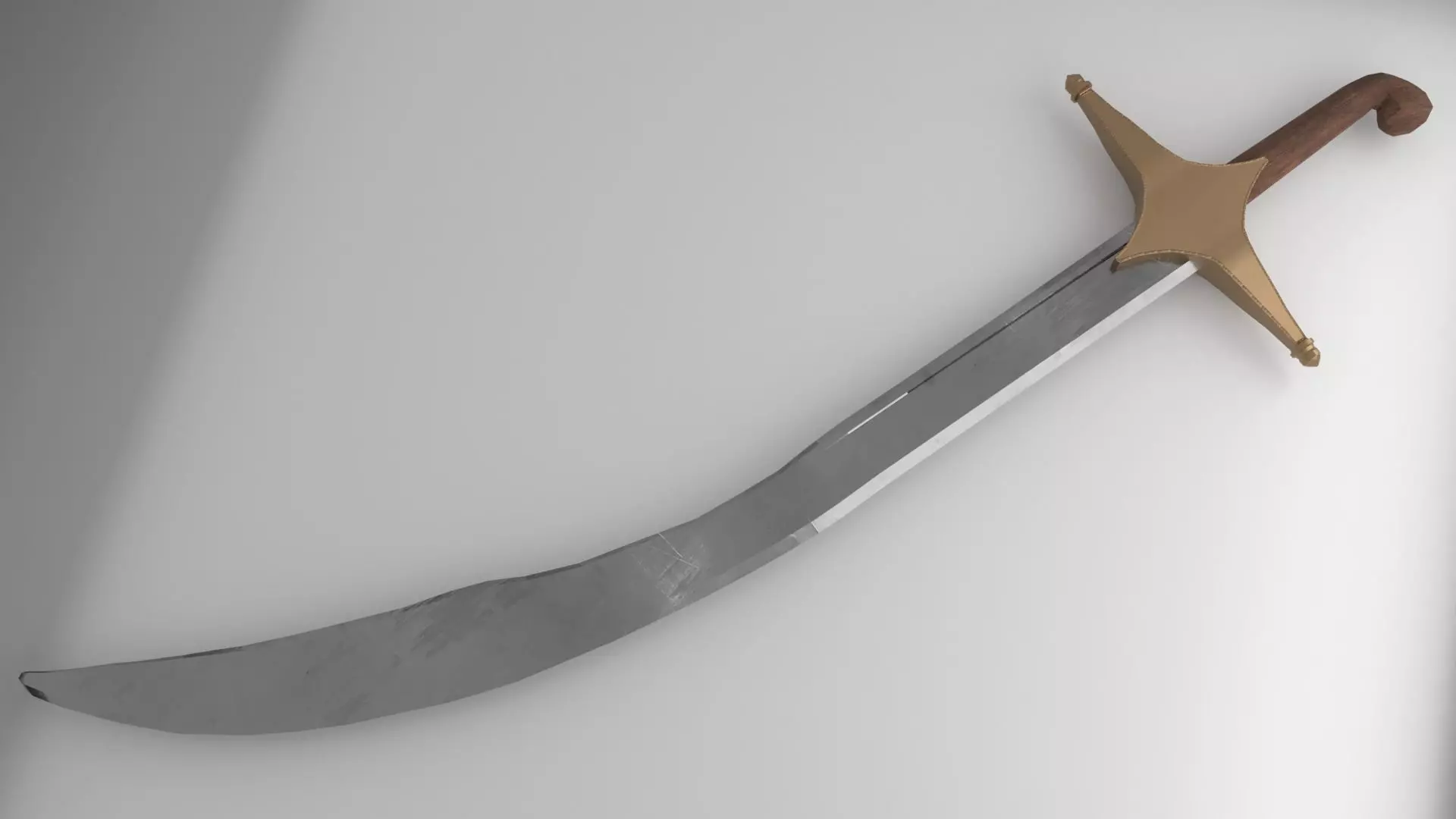 kilidsch sword low poly Low-poly 3D model_0