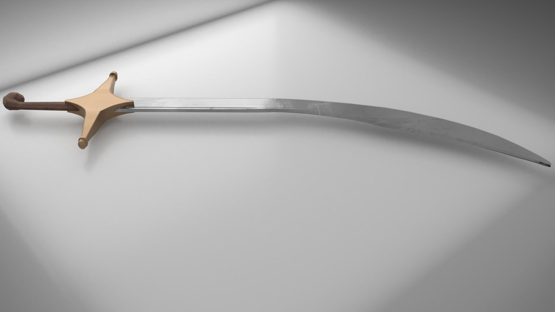 kilidsch sword low poly Low-poly 3D model_3