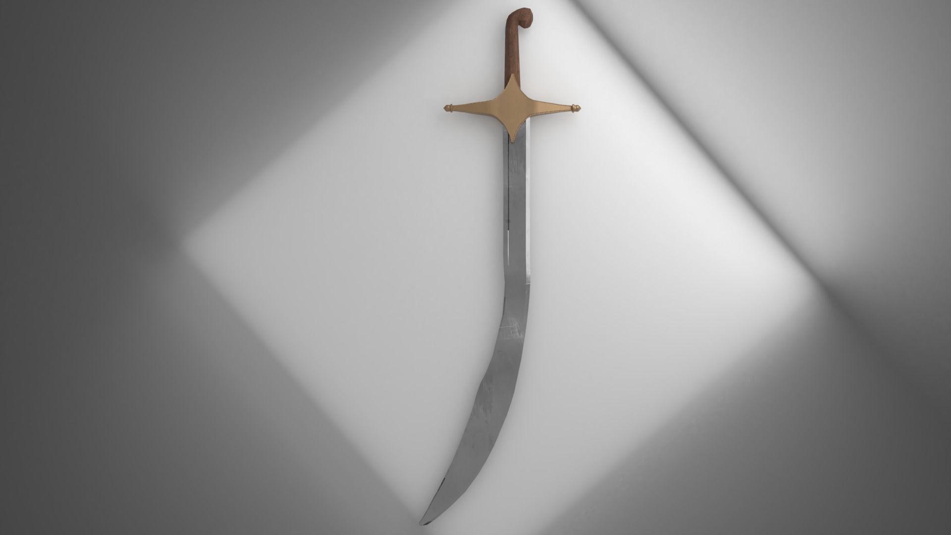 kilidsch sword low poly Low-poly 3D model_1