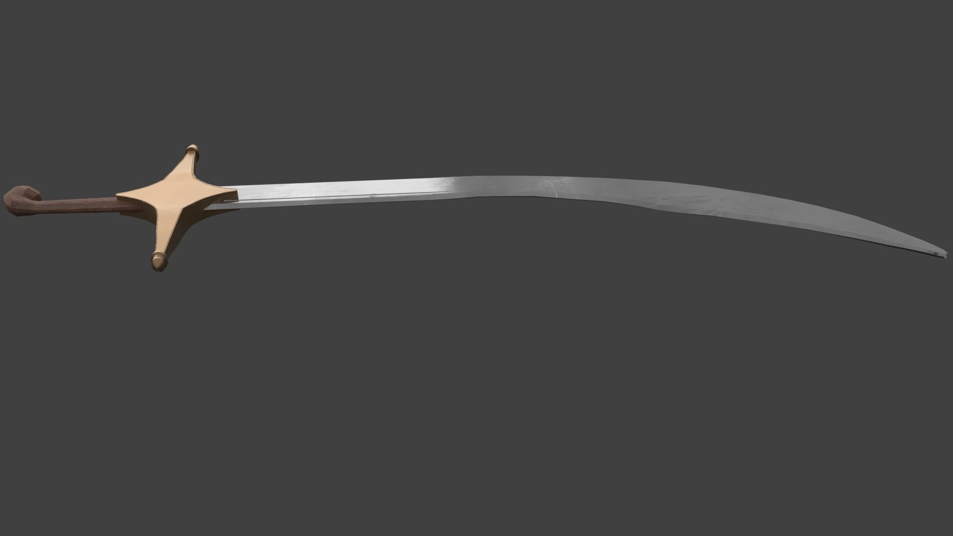 kilidsch sword low poly Low-poly 3D model_6