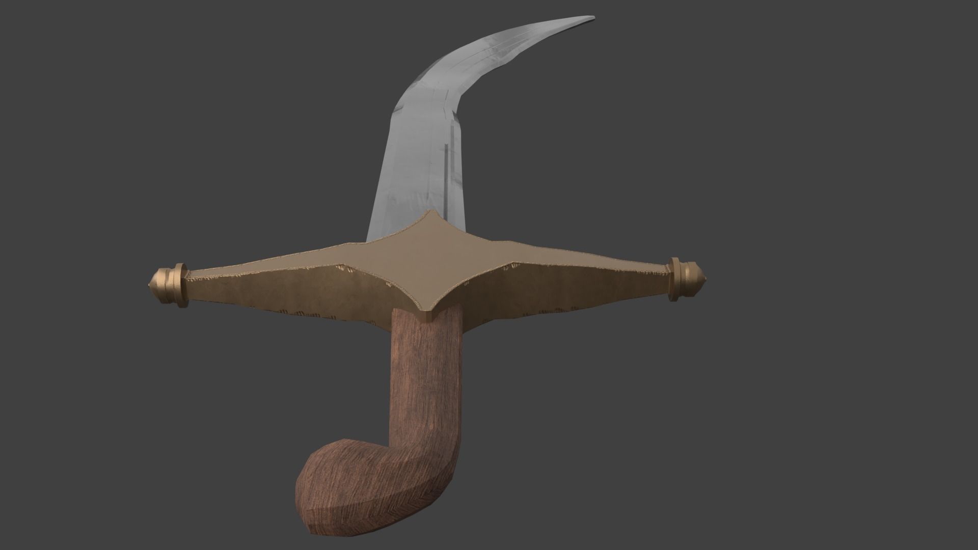 kilidsch sword low poly Low-poly 3D model_5
