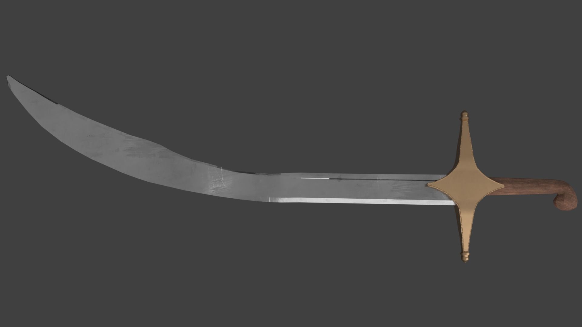kilidsch sword low poly Low-poly 3D model_4