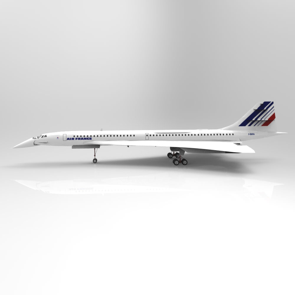 Concorde Studio Max 3D model_3