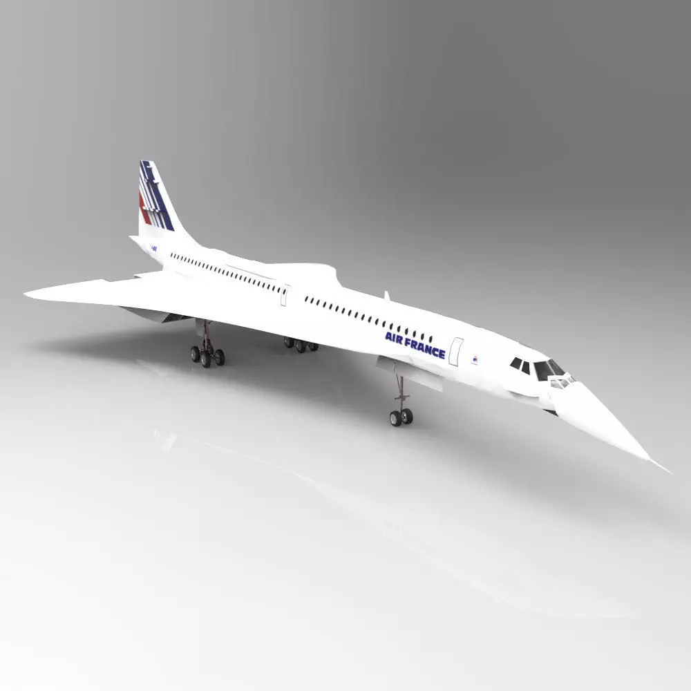 Concorde Studio Max 3D model_0