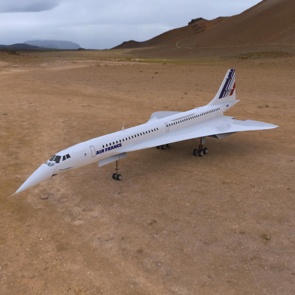 Concorde Studio Max 3D model_8