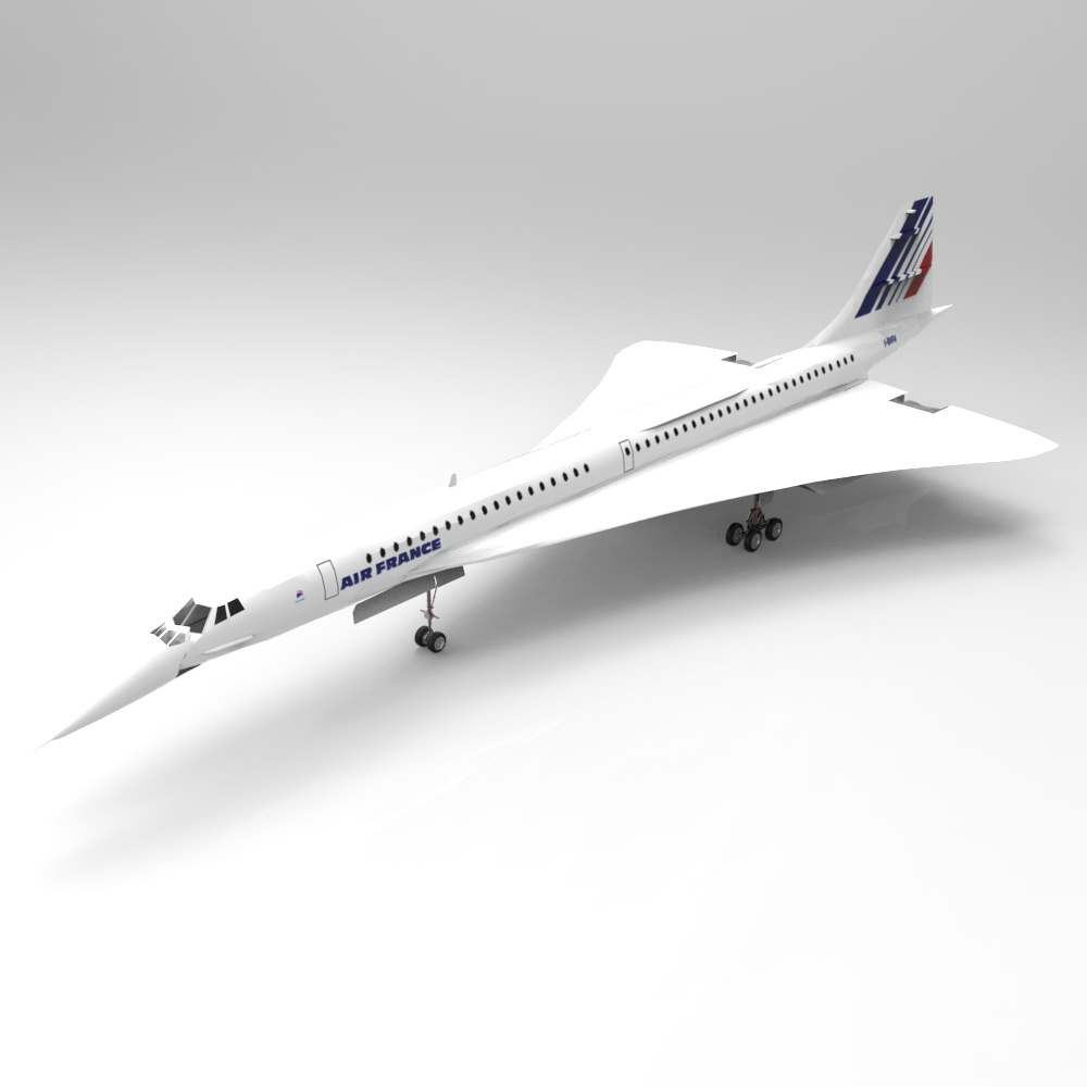 Concorde Studio Max 3D model_4