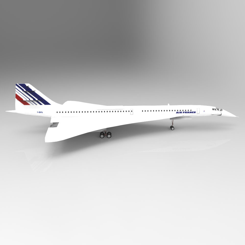 Concorde Studio Max 3D model_7