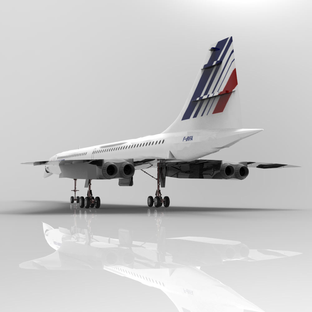 Concorde Studio Max 3D model_5