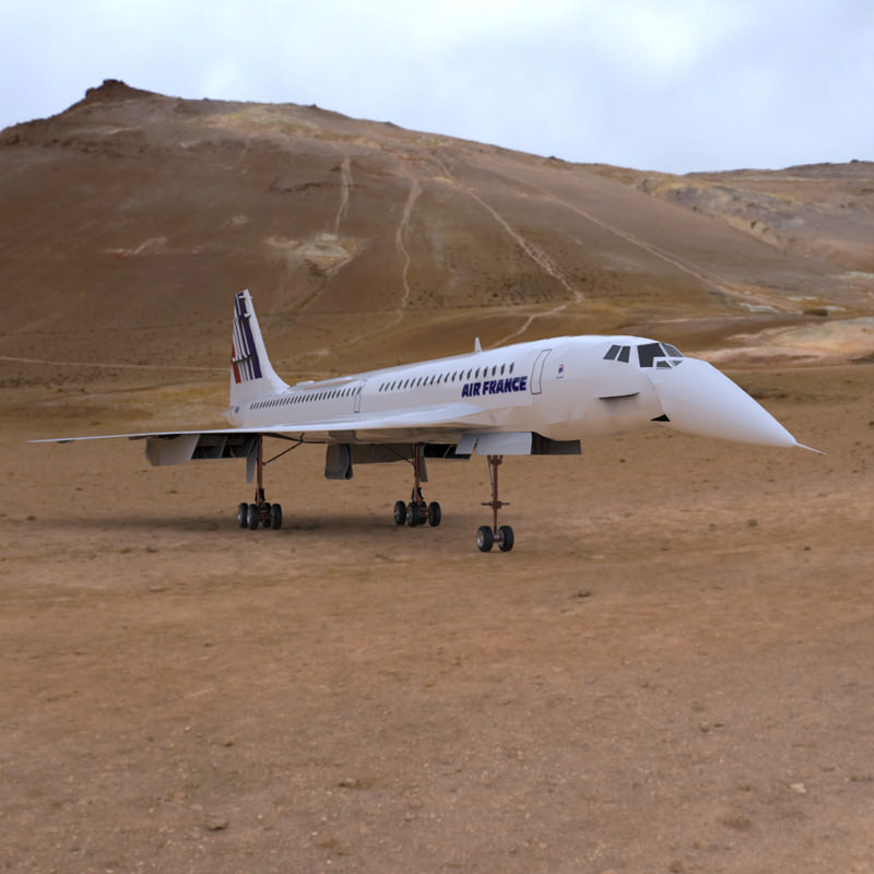 Concorde Studio Max 3D model_1