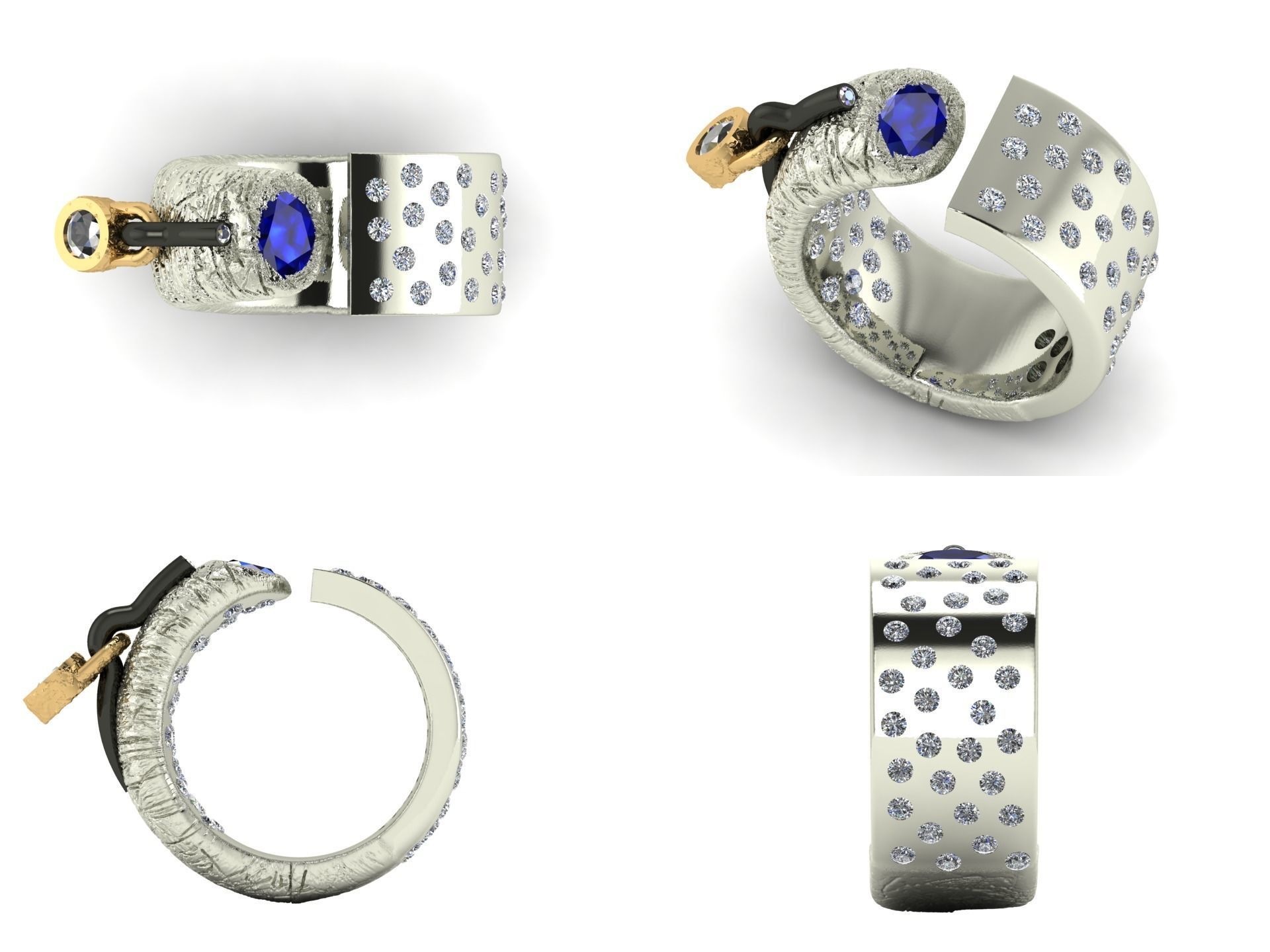 Ring ak 2 3D print model_4