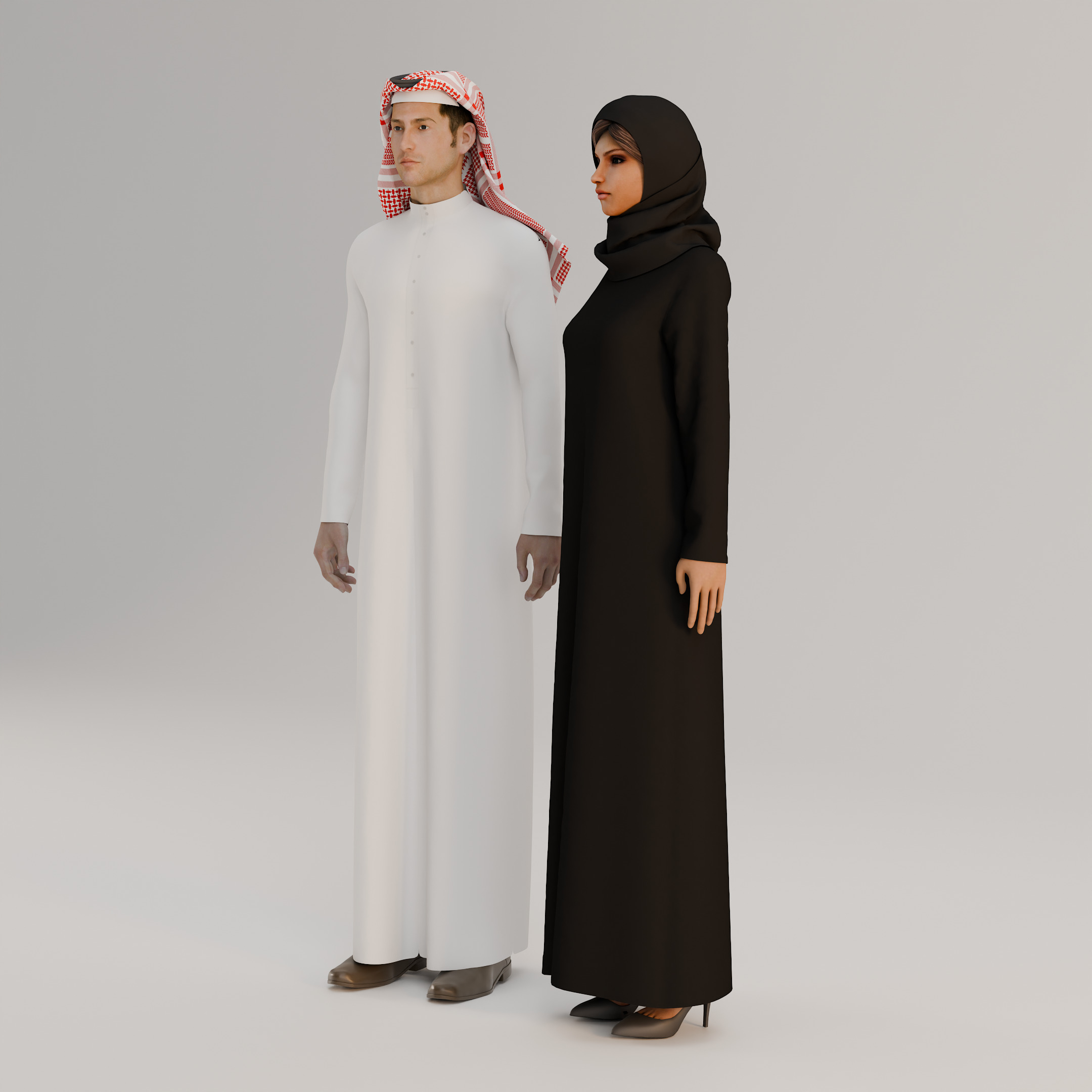 SAUDI ARABIA TRADITIONAL CLOTHING STYLE  3D model_1