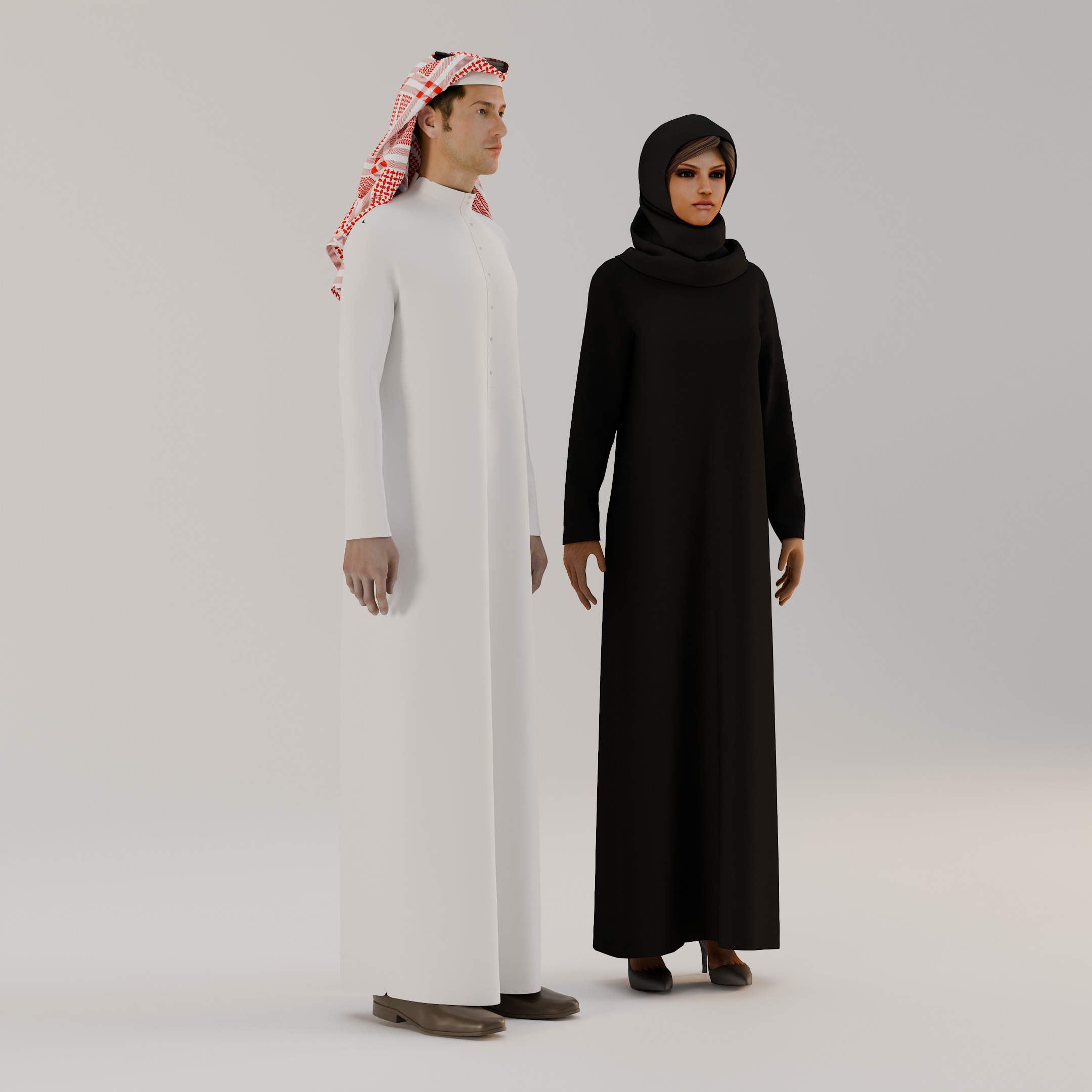 SAUDI ARABIA TRADITIONAL CLOTHING STYLE  3D model_2