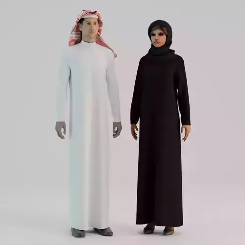 SAUDI ARABIA TRADITIONAL CLOTHING STYLE  3D model