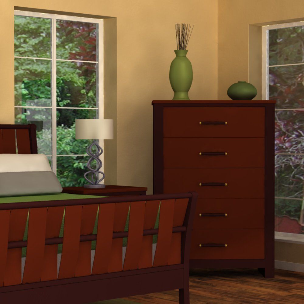 Upscale Bedroom 3D model_7