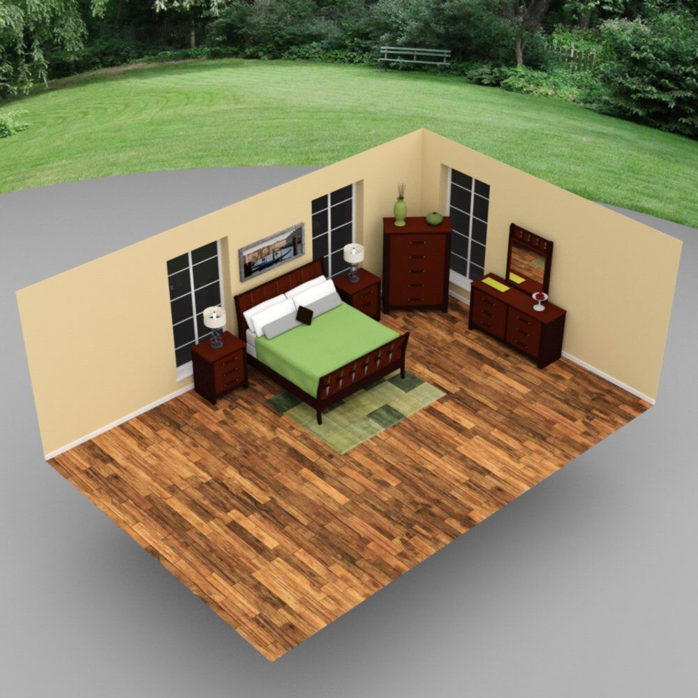 Upscale Bedroom 3D model_12