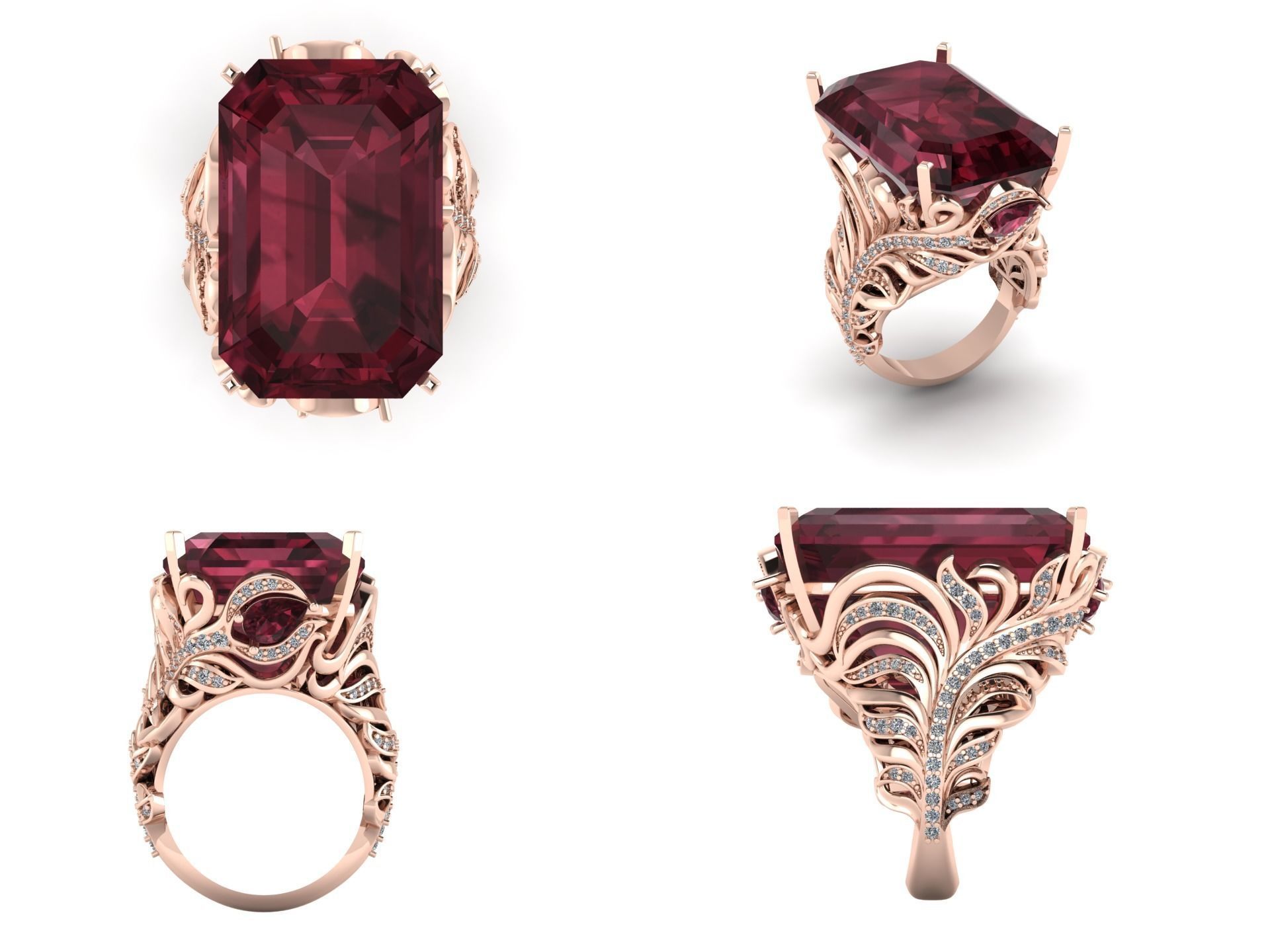 Ring ak 3 3D print model_4