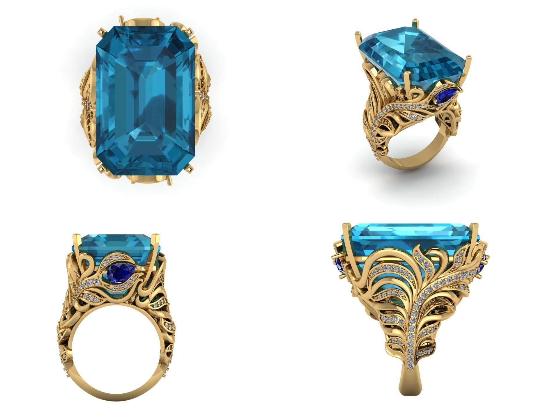 Ring ak 3 3D print model_3