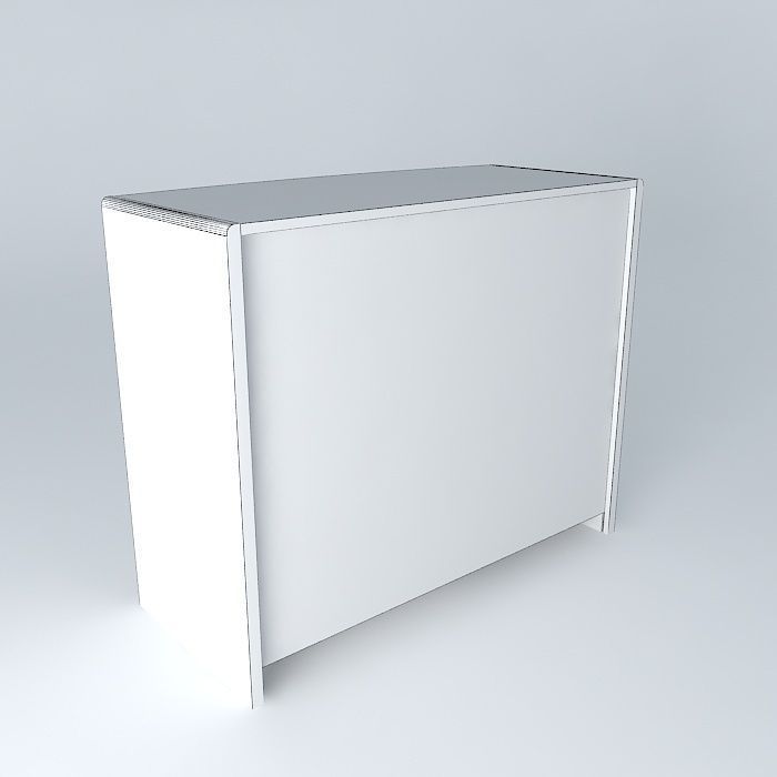 Convenient wooden chest of drawers Free 3D model_4