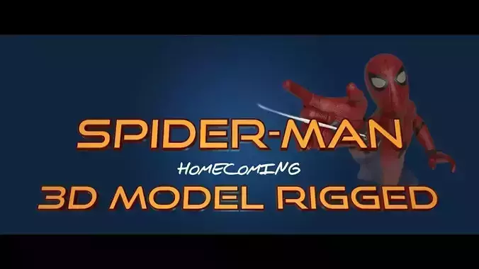 Spiderman Homecoming 3D model RIGGED