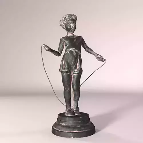 The girl with a skipping rope interior sculpture