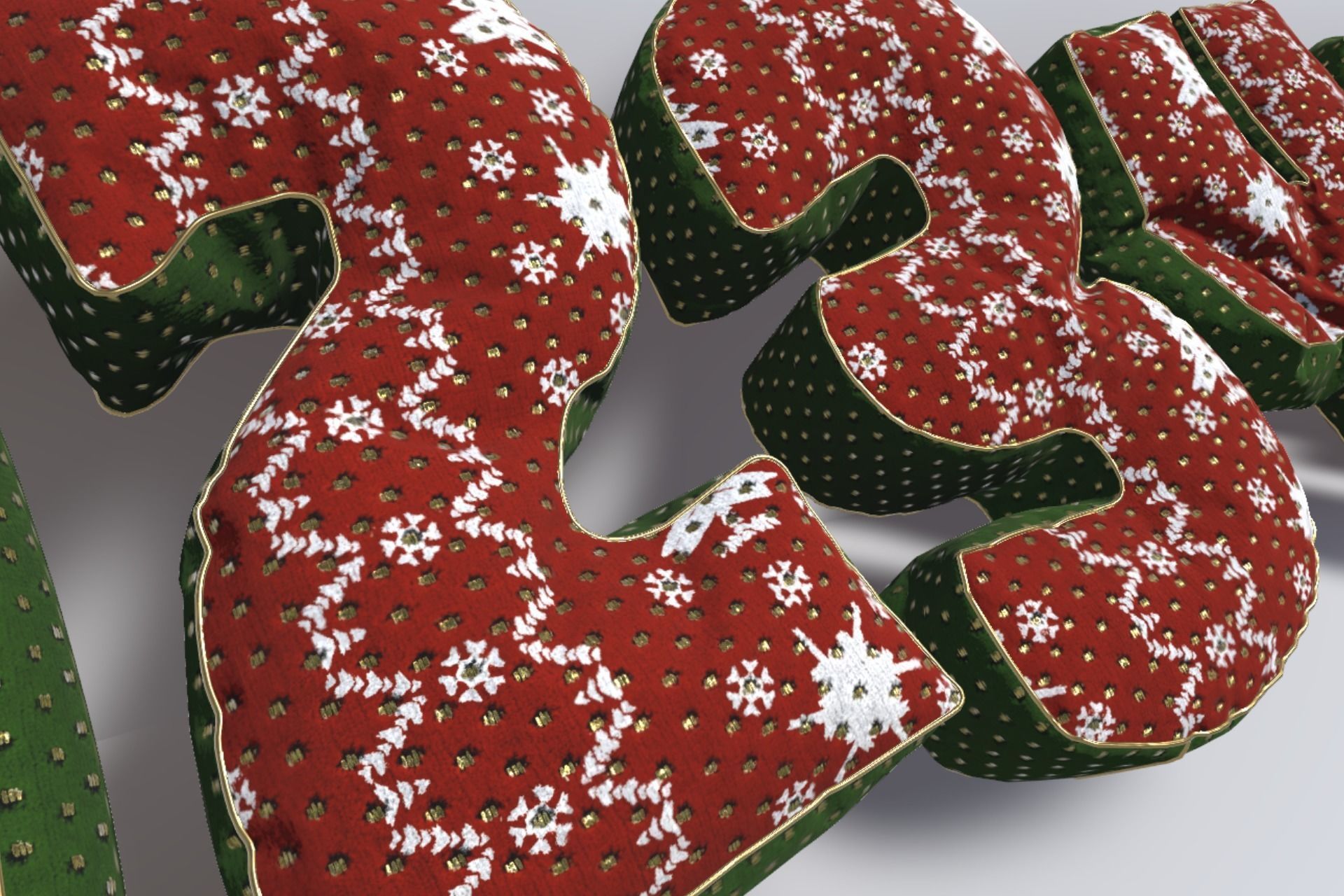 Alphabet Decor balloons and pillows UE4 and Unity bundle Low-poly 3D model_13