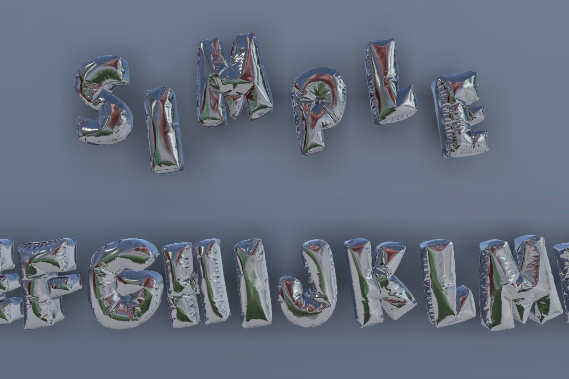 Alphabet Decor balloons and pillows UE4 and Unity bundle Low-poly 3D model_8