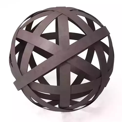 THREE HANDS Metal Orb in Brown 11 and 75 in
