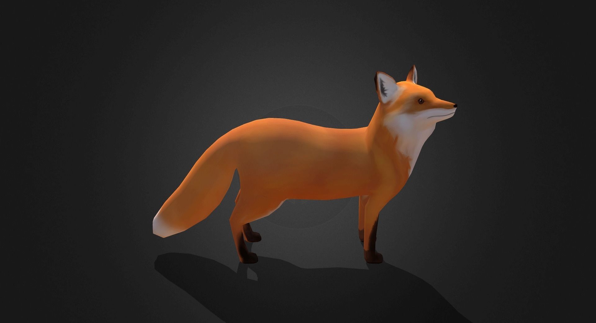 Low Poly Red Fox - Idle Animated Low-poly 3D model_9