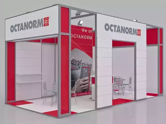 Octanorm Exhibition Stand 8m x 4m 3D Model 3D model