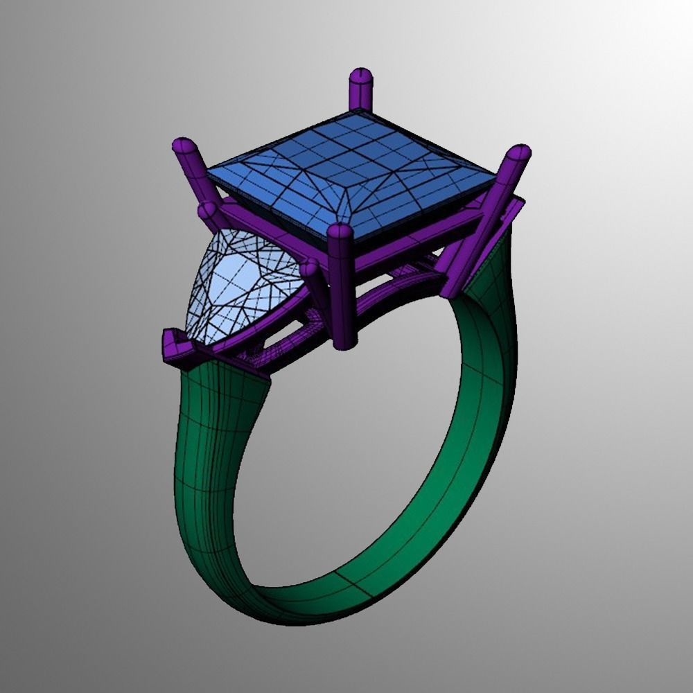 Ring ak 7 3D print model_2